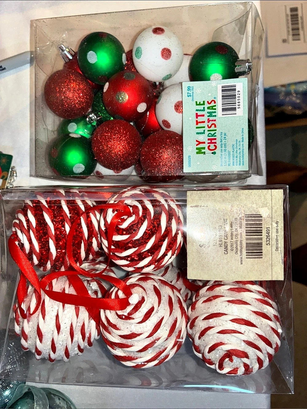 Hobby Lobby My Little Christmas Mini Ornament Sets Christmas Ornaments Red &